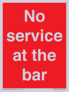 No service at the bar